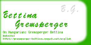 bettina gremsperger business card